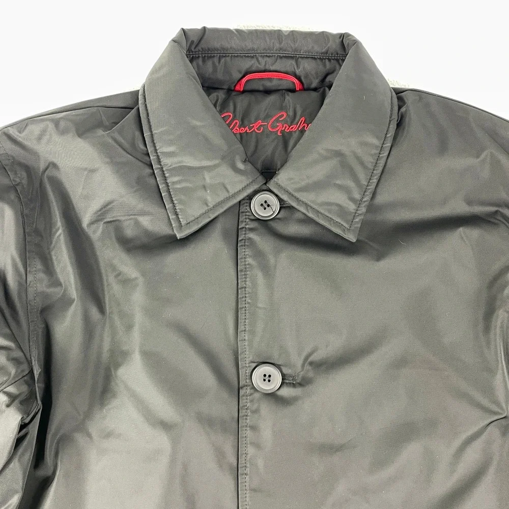 Robert Graham Men Black‎ Quilted Lined Full Zip Jacket Size S